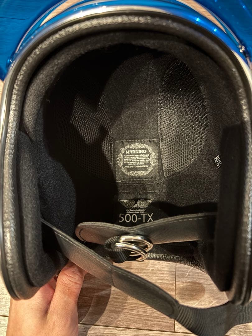 TT&CO 500TX ジェットヘルメットギンギラセブンティーンズ ライトブルー