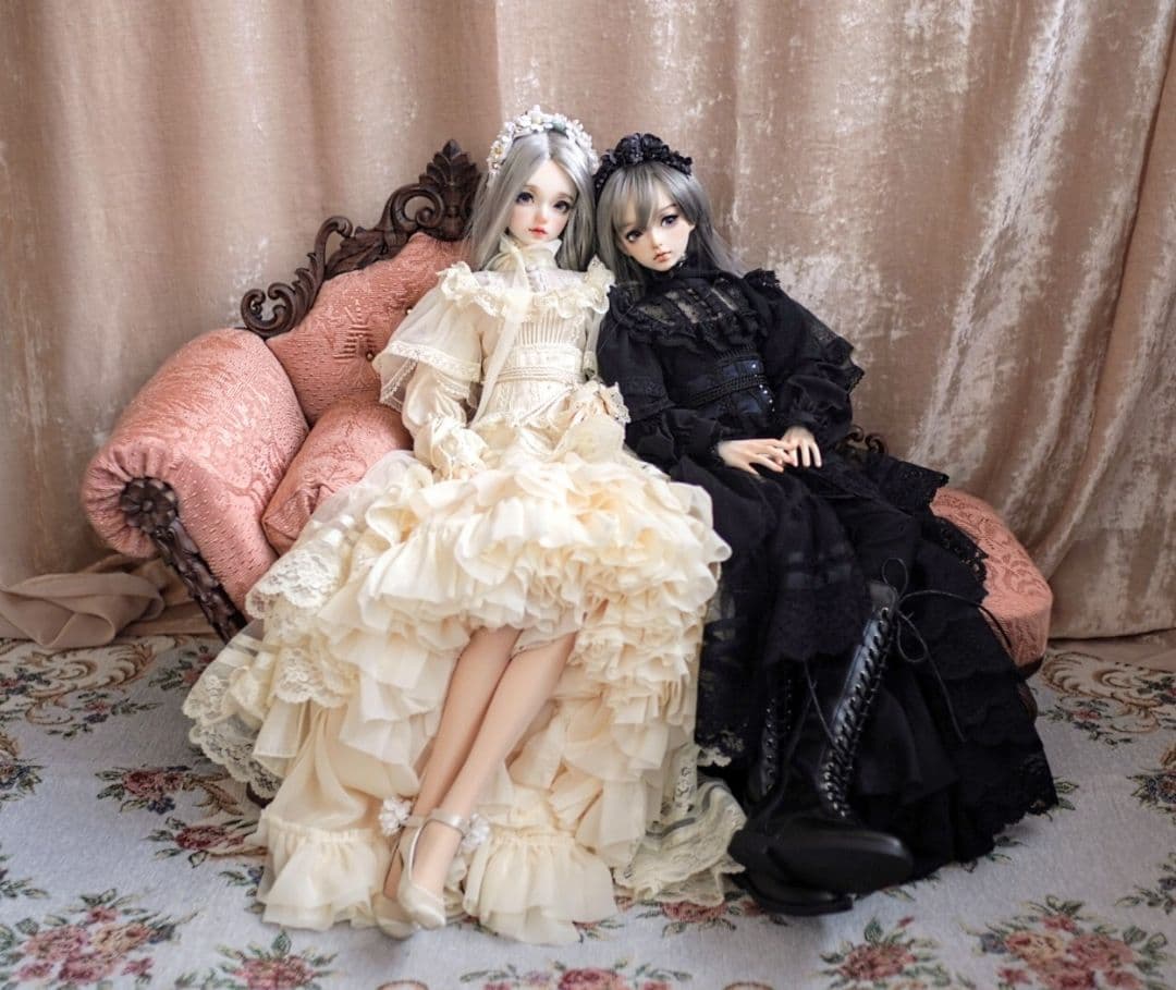 ドール用 1/3サイズ クラシカルカウチソファ アンティークローズ SD BJD