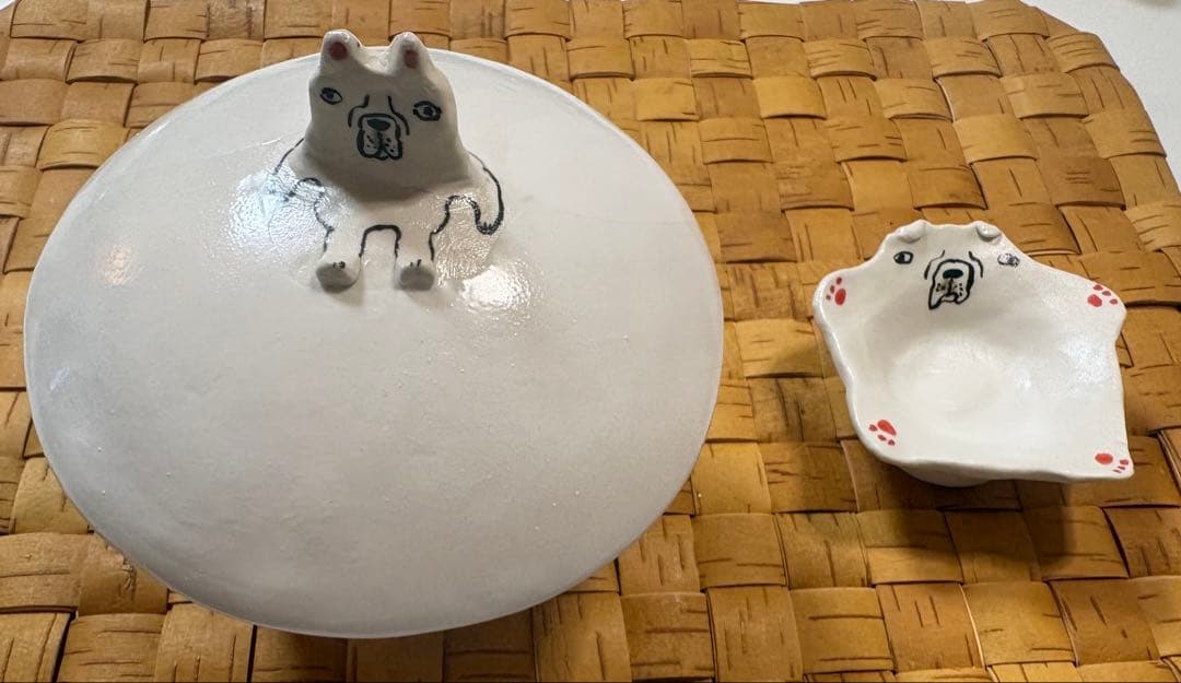 室井夏実さん 犬丼ぶり大・小 小皿4点セット