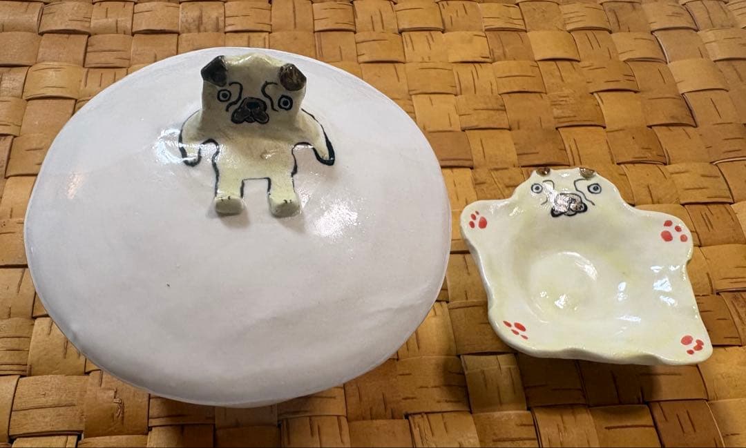 室井夏実さん 犬丼ぶり大・小 小皿4点セット