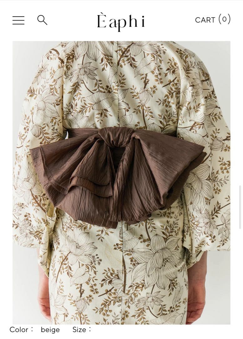 eaphi 浴衣　BOTANICAL MOTIF YUKATA