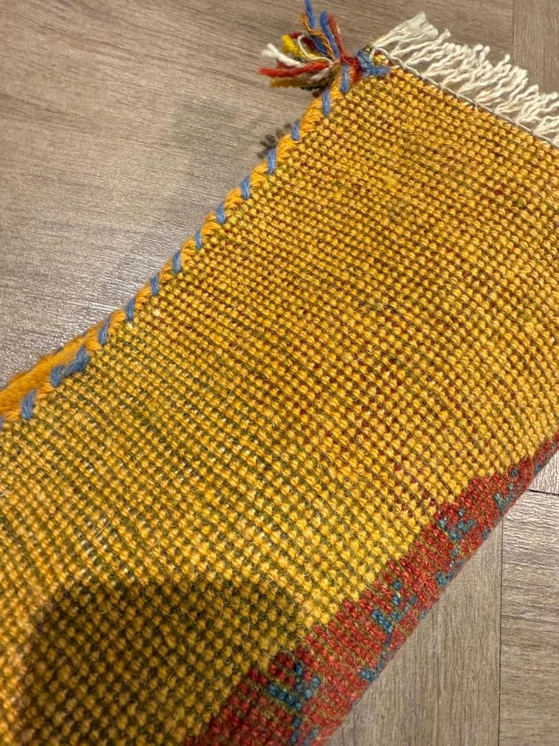 ギャッベ 56x44cm ペルシャ絨毯 手織り ギャベ 玄関マットラグ 絨毯