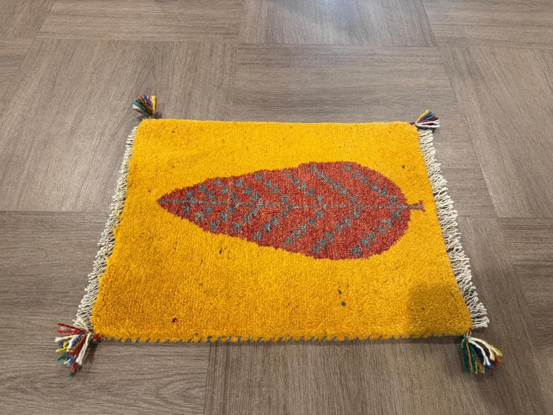 ギャッベ 56x44cm ペルシャ絨毯 手織り ギャベ 玄関マットラグ 絨毯