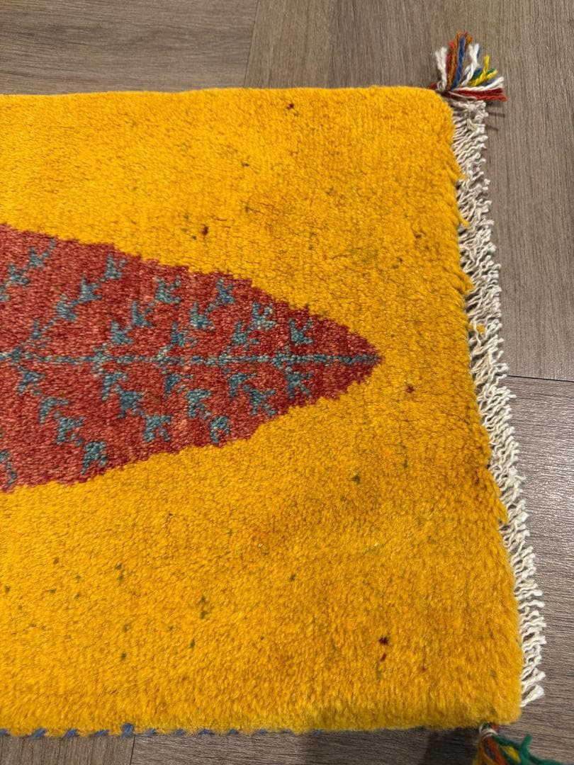 ギャッベ 56x44cm ペルシャ絨毯 手織り ギャベ 玄関マットラグ 絨毯