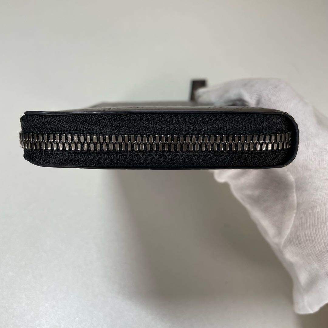 ベルルッティ　カリグラフィ　ラウンドファスナー　レザー長財布　ネイビー