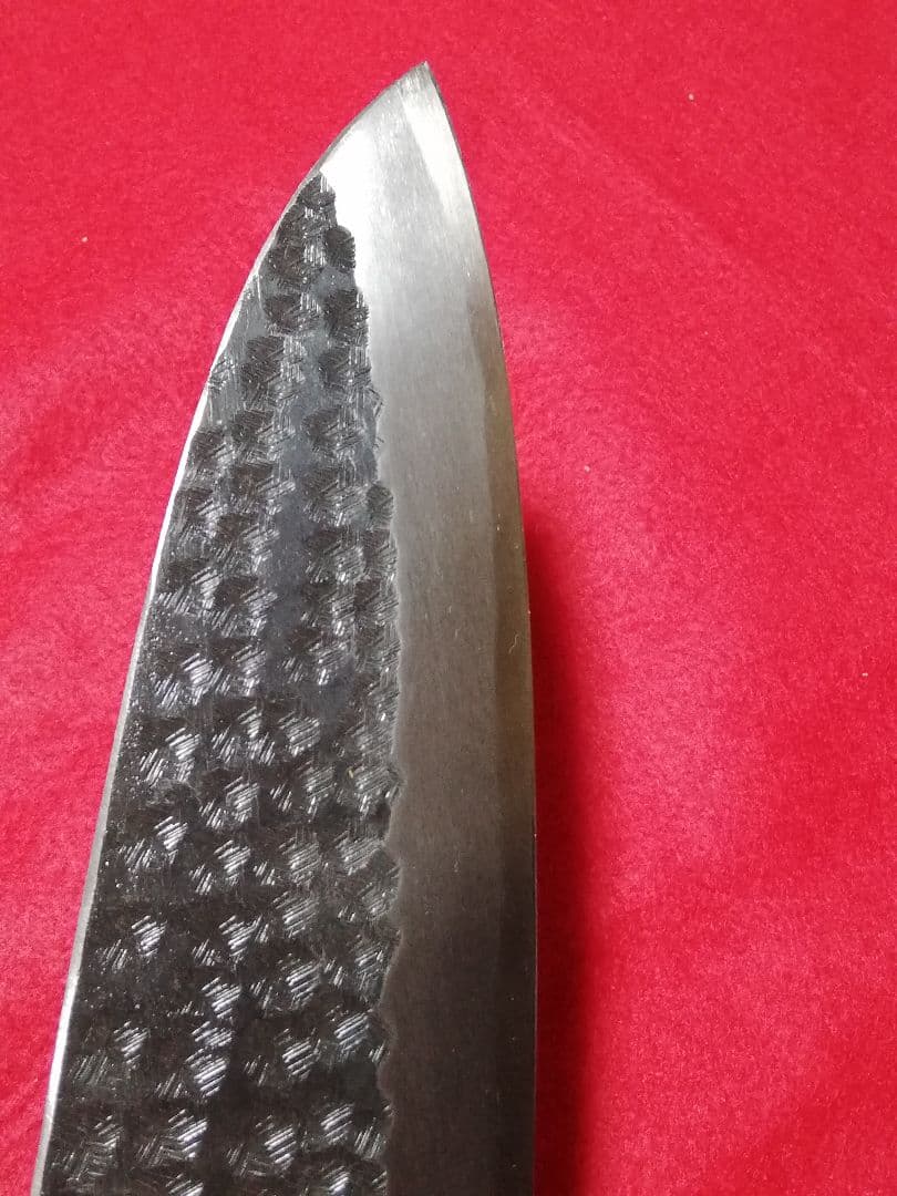 18 白鋼 黒打 出刃包丁195mm
