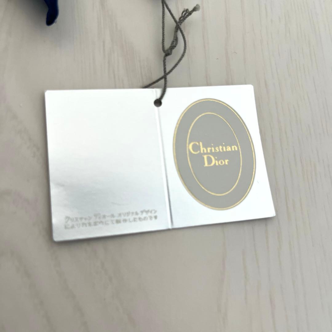 Christian Dior ディオール スカーフ ネイビー ホワイト