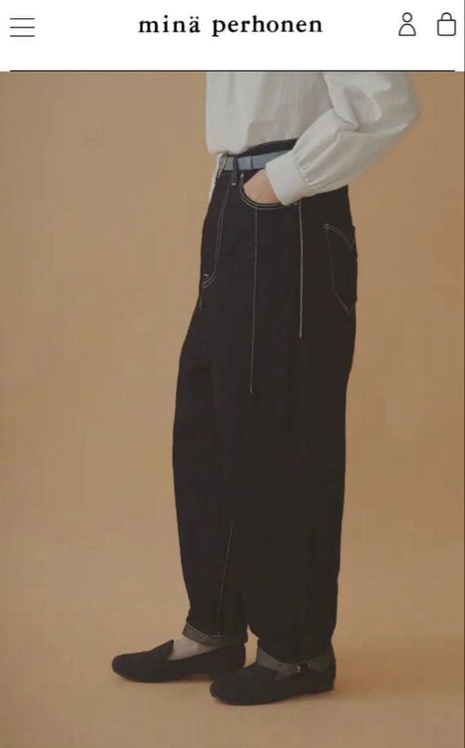mina perhonen ミナペルホネン always テーパードデニム 34
