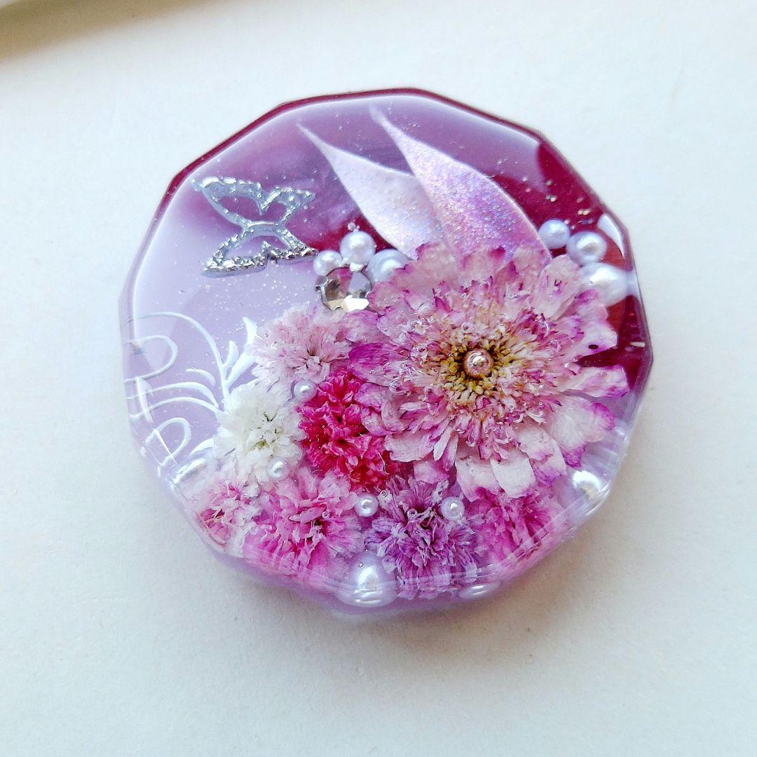 【1630】レジン　マトリカリア　ヘアゴム　ポニーフック　ブロ―チ　ハンドメイド