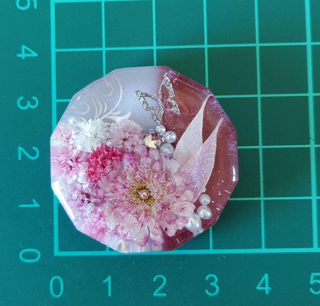 【1630】レジン　マトリカリア　ヘアゴム　ポニーフック　ブロ―チ　ハンドメイド