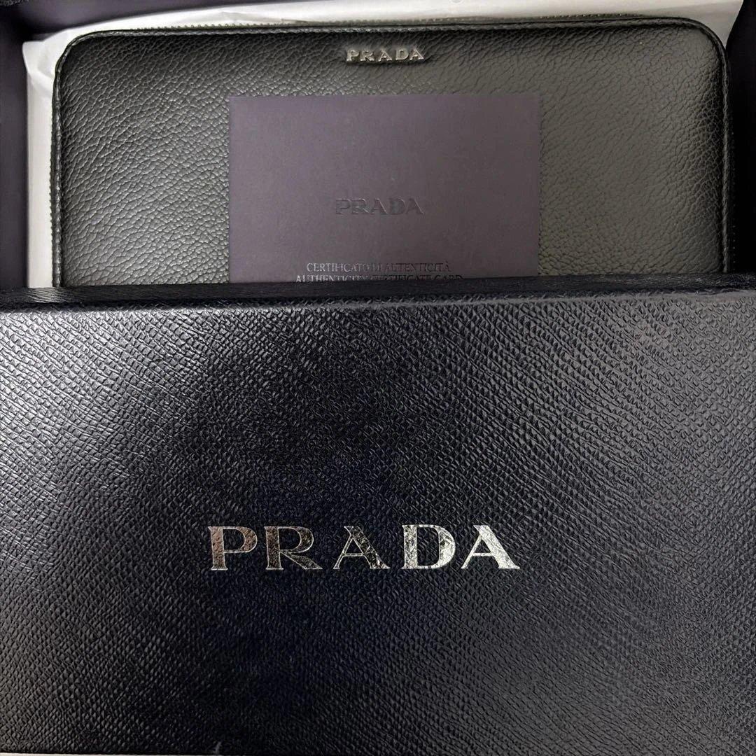 美品 PRADA 長財布 黒