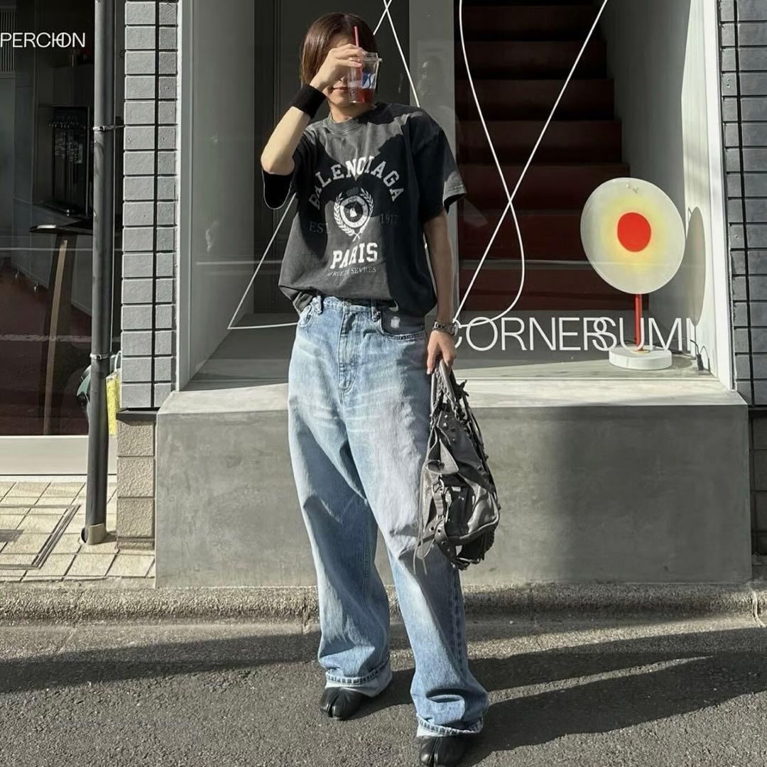はる❋ok.soon original wide denim blue
