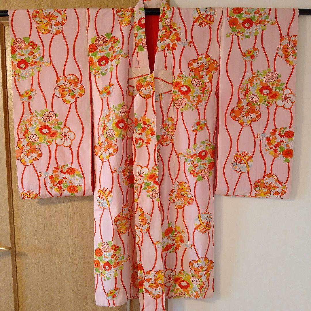 ゴ*ラ様 七五三　アンティーク　女の子着物　正絹　保管品