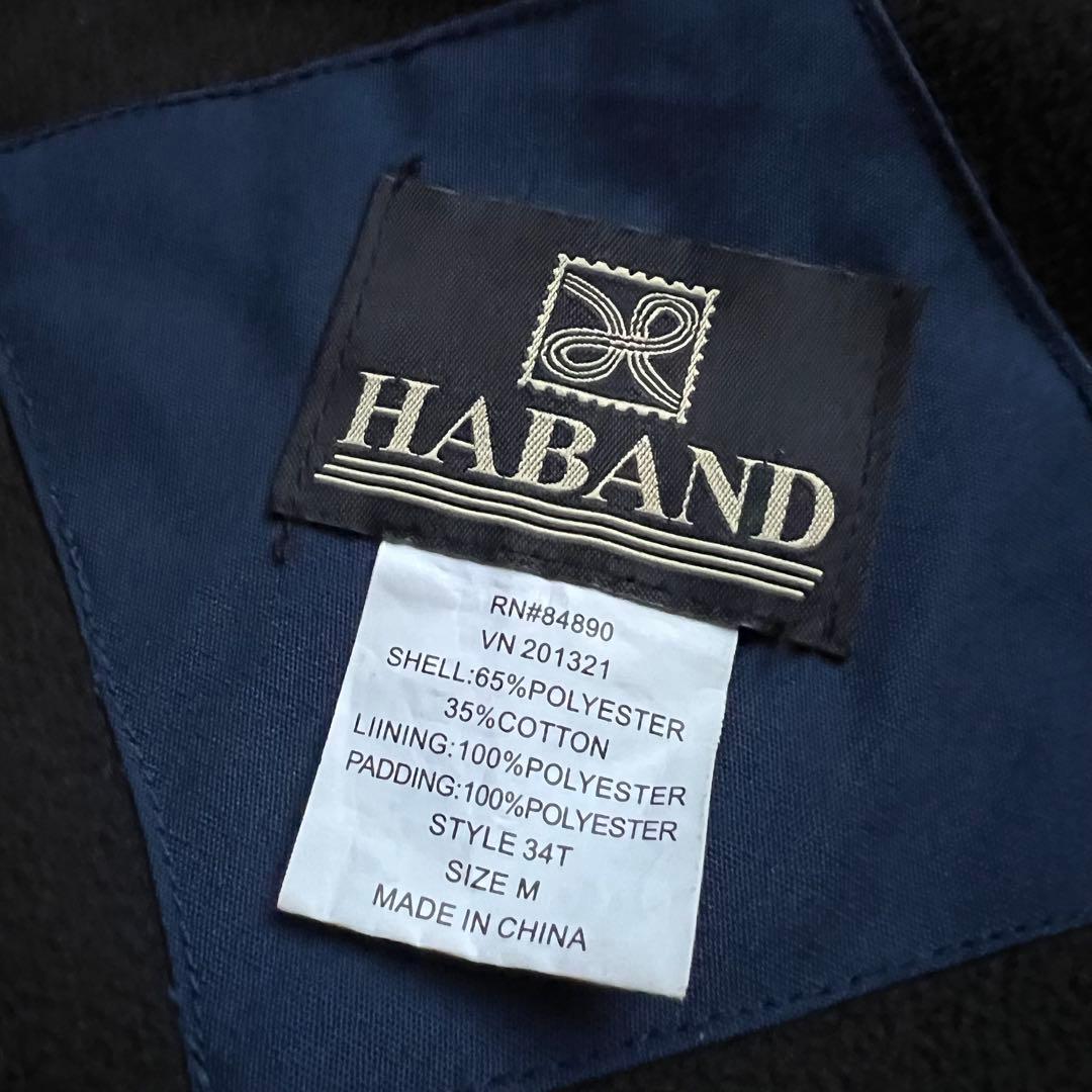 00s HABND カップショルダージャケット 中綿 裏地フリース ネイビー
