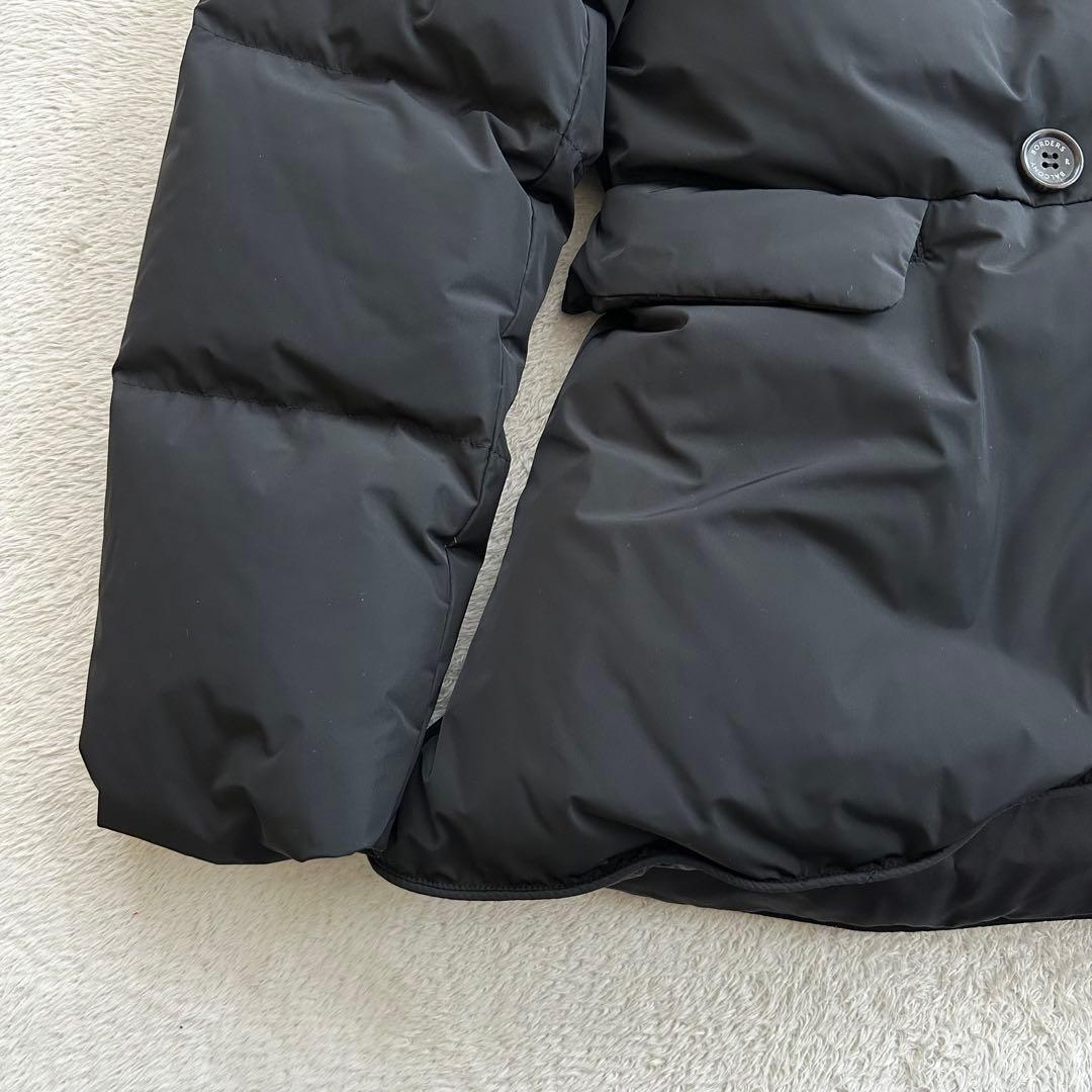 美品　DOUBLE BUTTONED DOWN SHORT COAT 38 黒