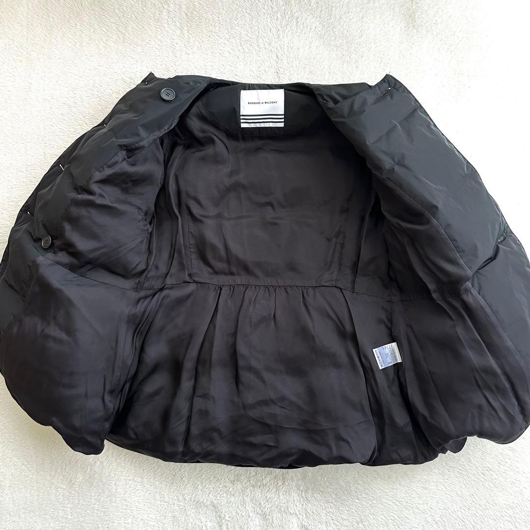 美品　DOUBLE BUTTONED DOWN SHORT COAT 38 黒