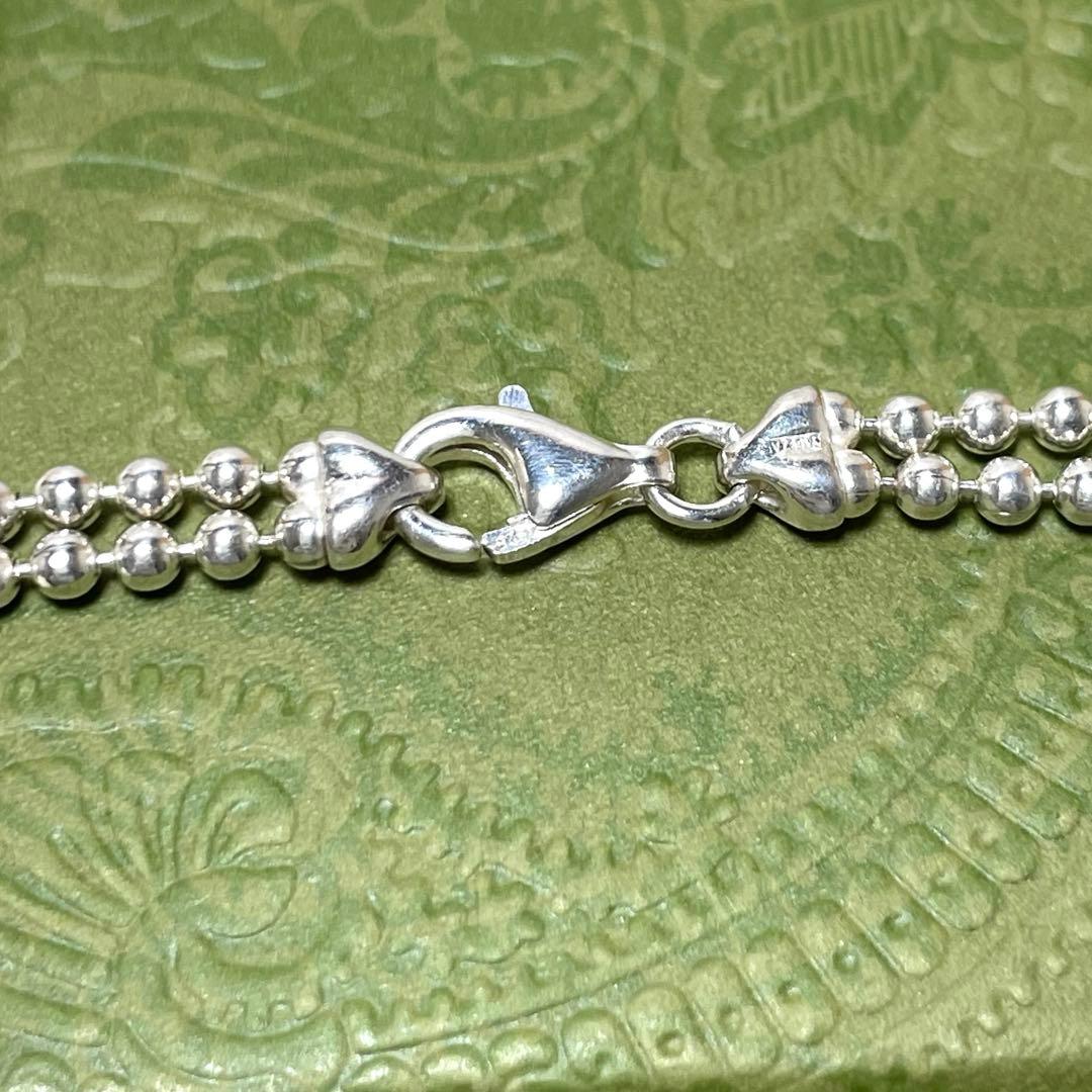 GUCCIグッチ プレートダブルボールチェーンネックレス　フルセット