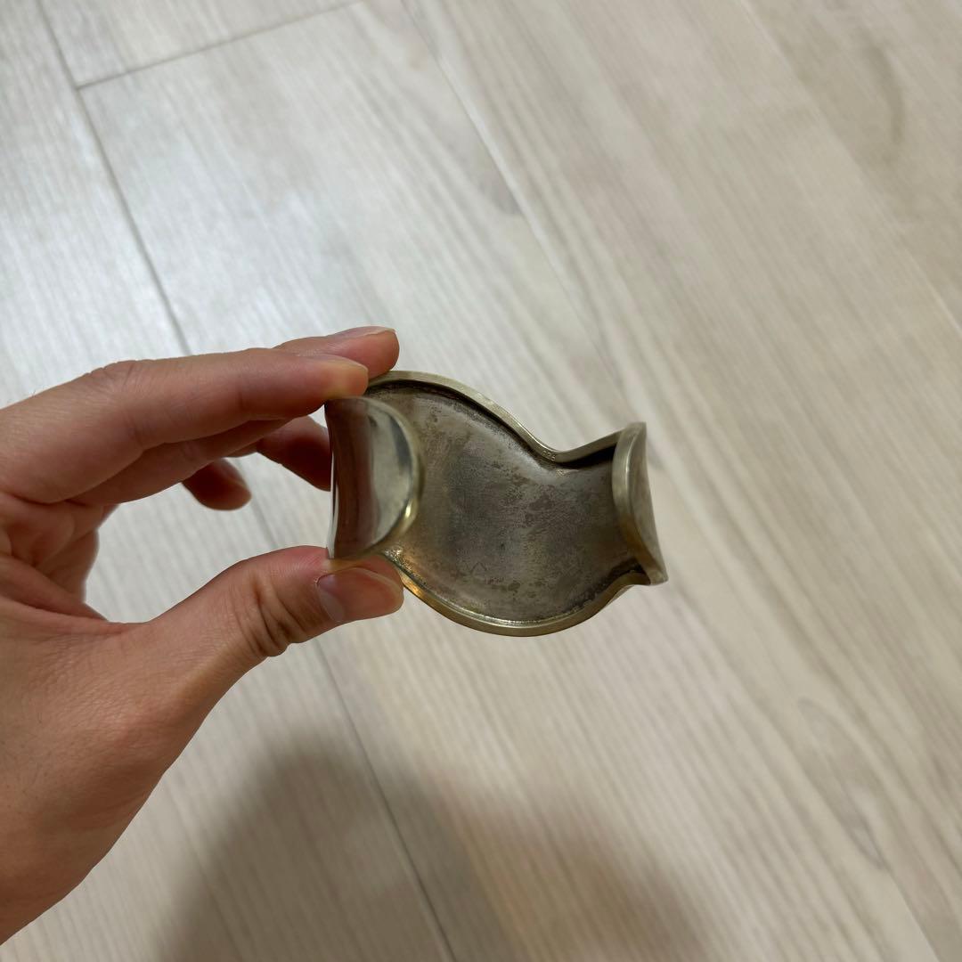 極太　メキシカンジュエリー　シルバー925 バングル　ボーンカフ　MEXICO