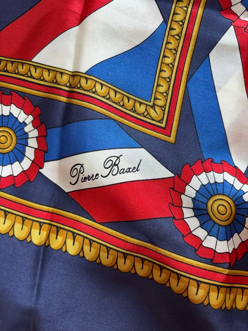 専用新品未使用 Pierre Baxel シルク100%スカーフ 大判　イタリア