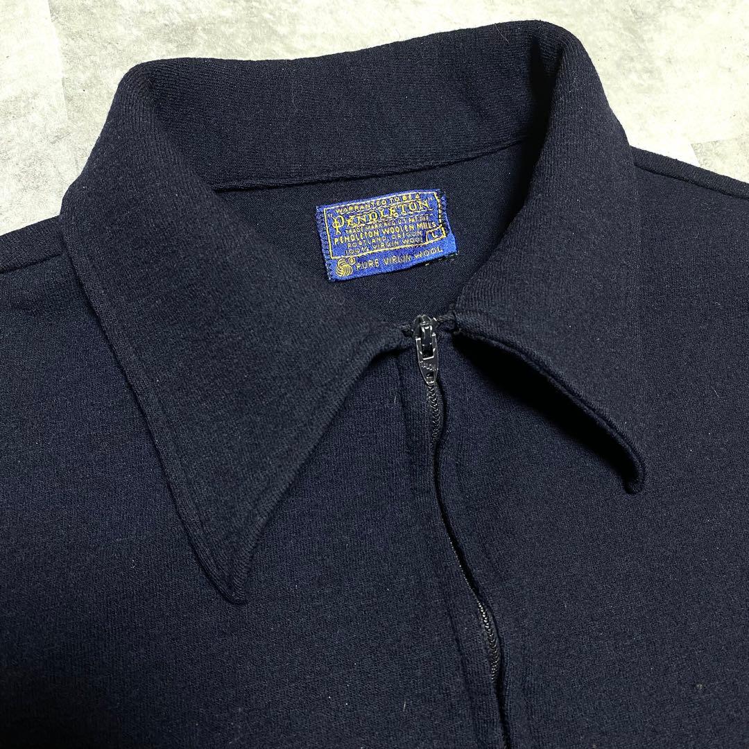 70s USA製PENDLETON ペンドルトン ウールシャツ ハーフジップ