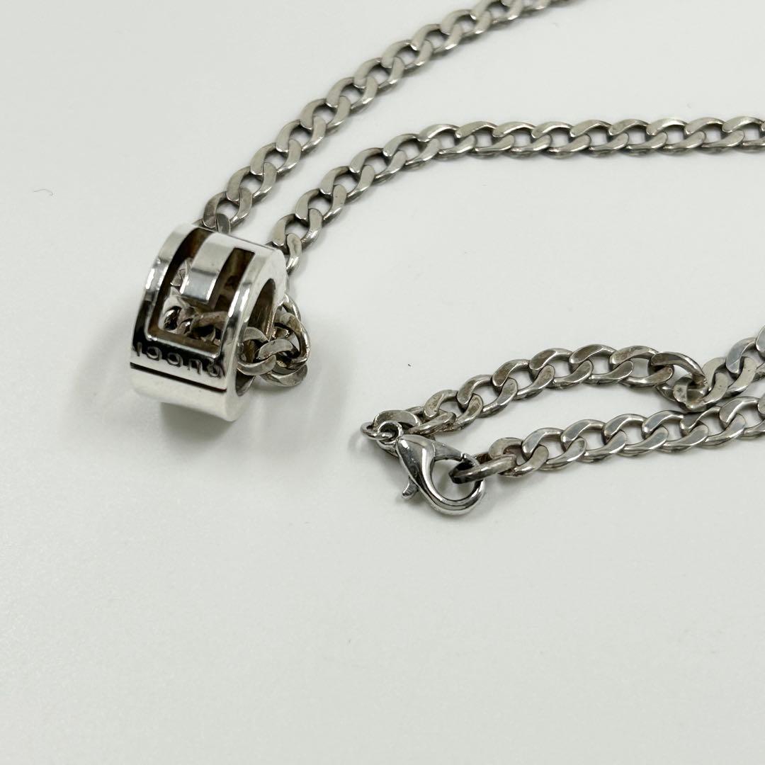 美品✨　グッチ　ネックレス　カットアウト　G シルバー925　喜平チェーン