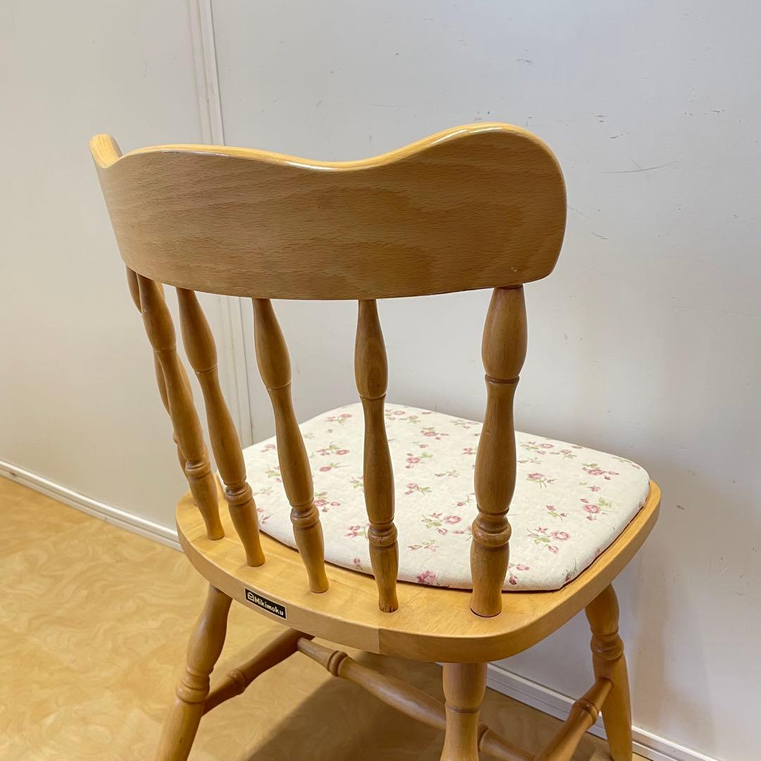 ミキモク ダイニングチェア② ウィンザーチェア 椅子 チェア 北欧スタイル 花柄