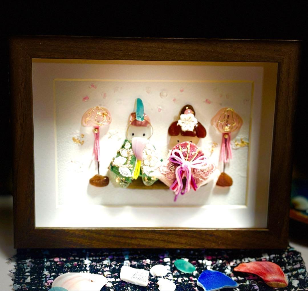 シーグラスアート　〜桜咲くひな祭り〜 №03