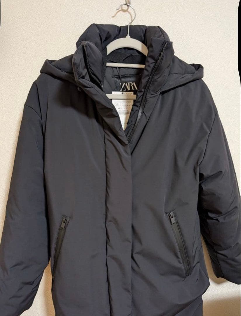 新品 ZARA ロング丈 ウォーター＆ウインドプロテクション アノラック XS