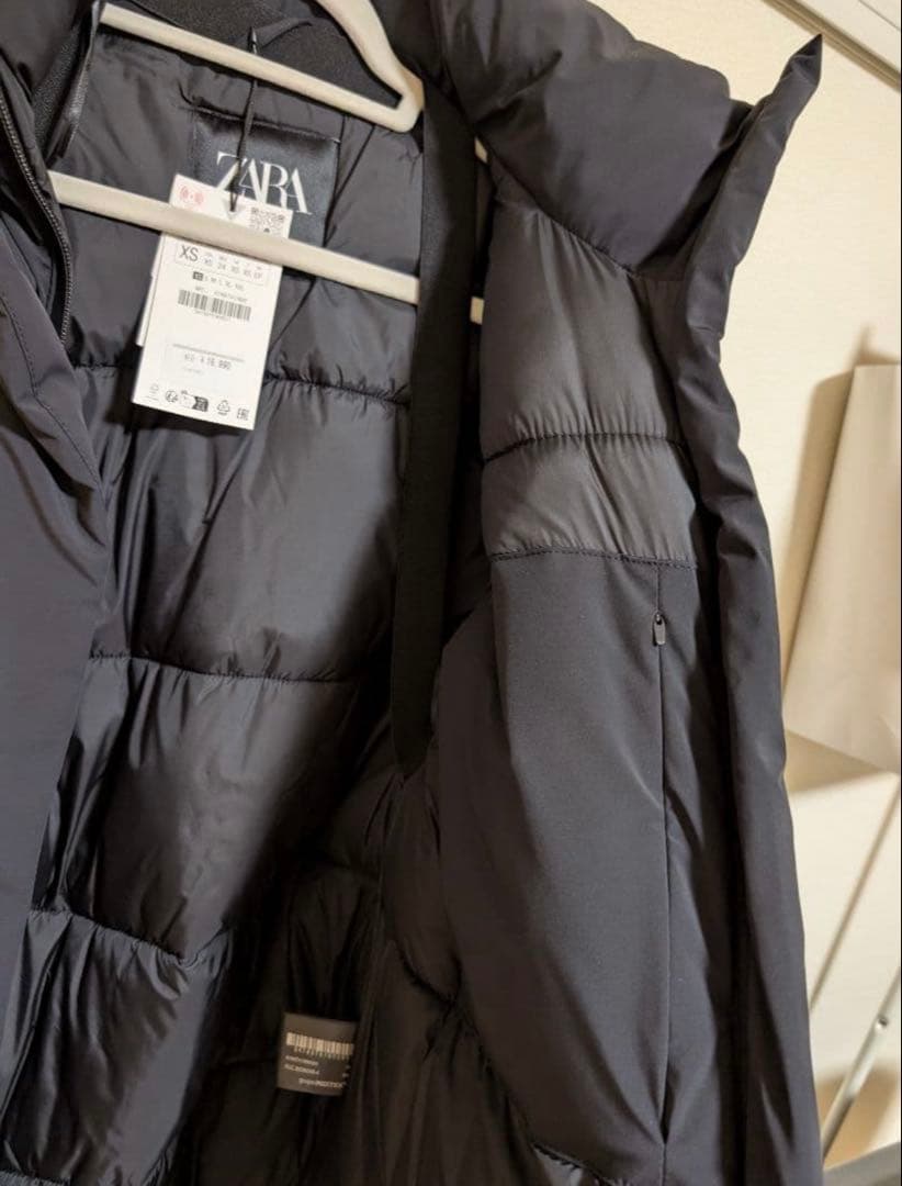 新品 ZARA ロング丈 ウォーター＆ウインドプロテクション アノラック XS