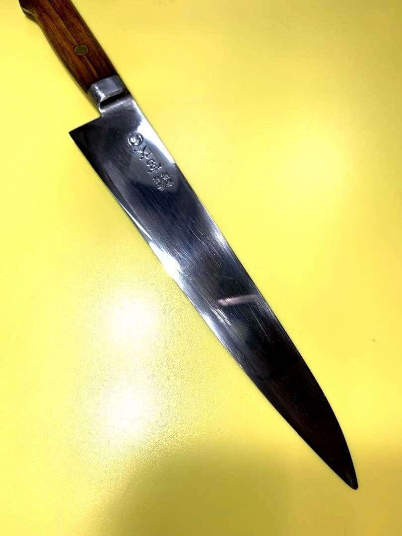 宮文　筋引き包丁　〇金　刃渡り21cm