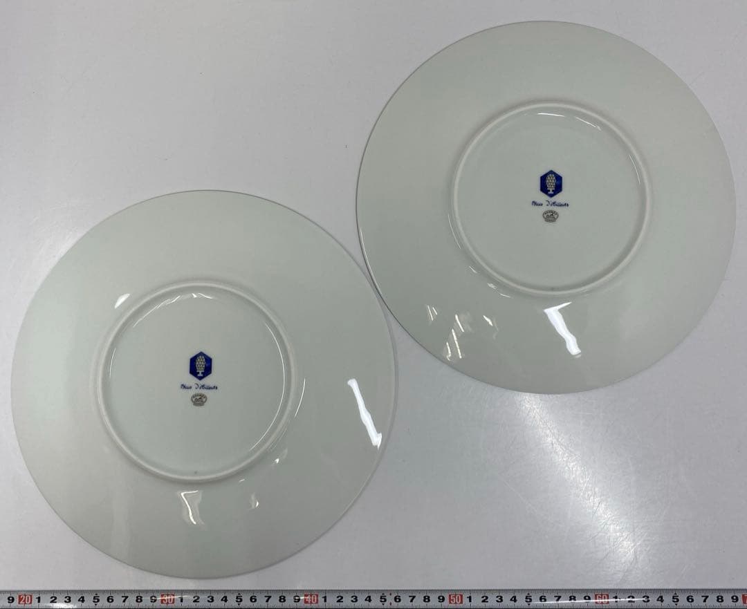 希少　エルメス　ブルーダイユールプレート2枚　共箱　東Y7-0328☆2Fトニエ