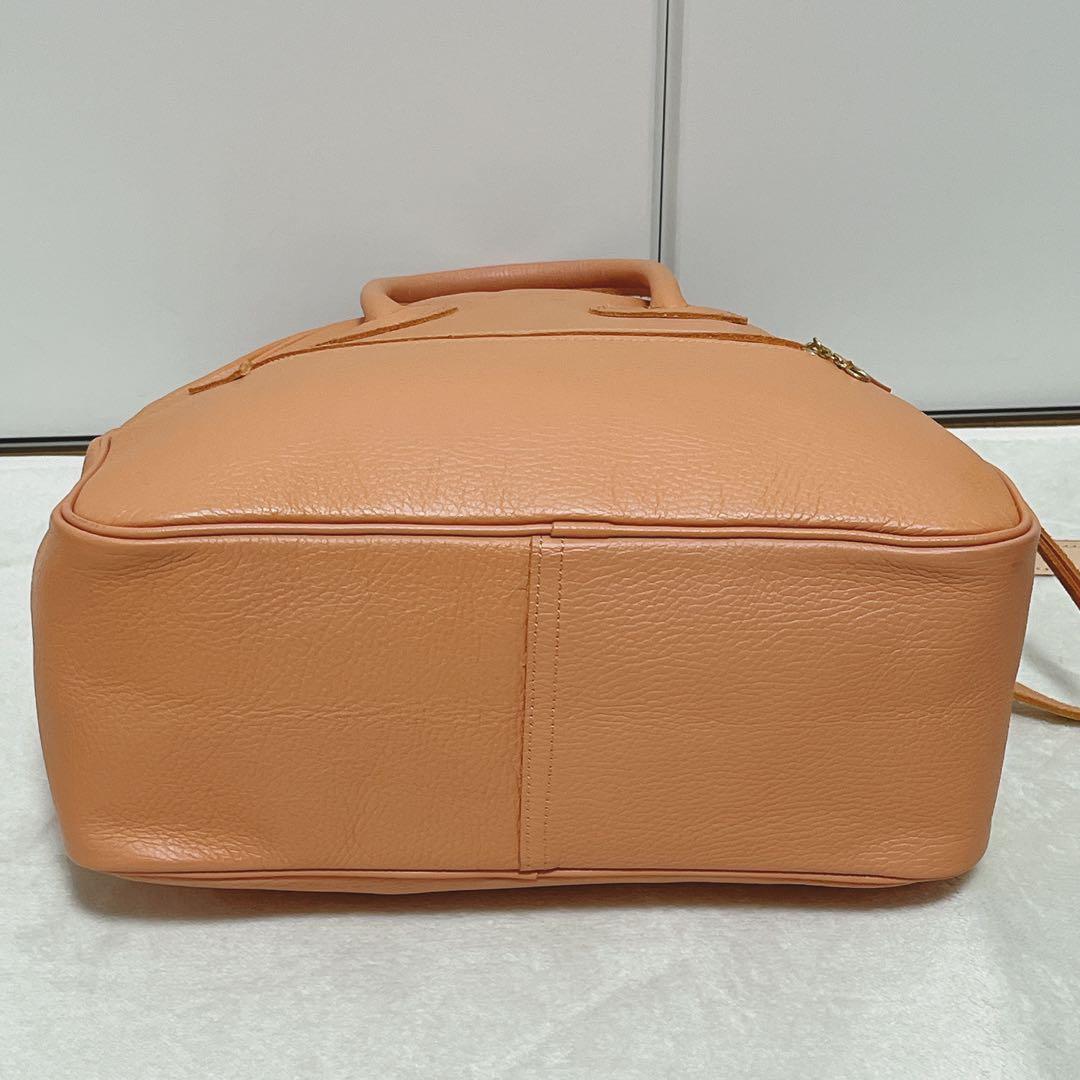 ヤングアンドオルセン ボストンバッグ ピンクベージュ 2way ショルダー