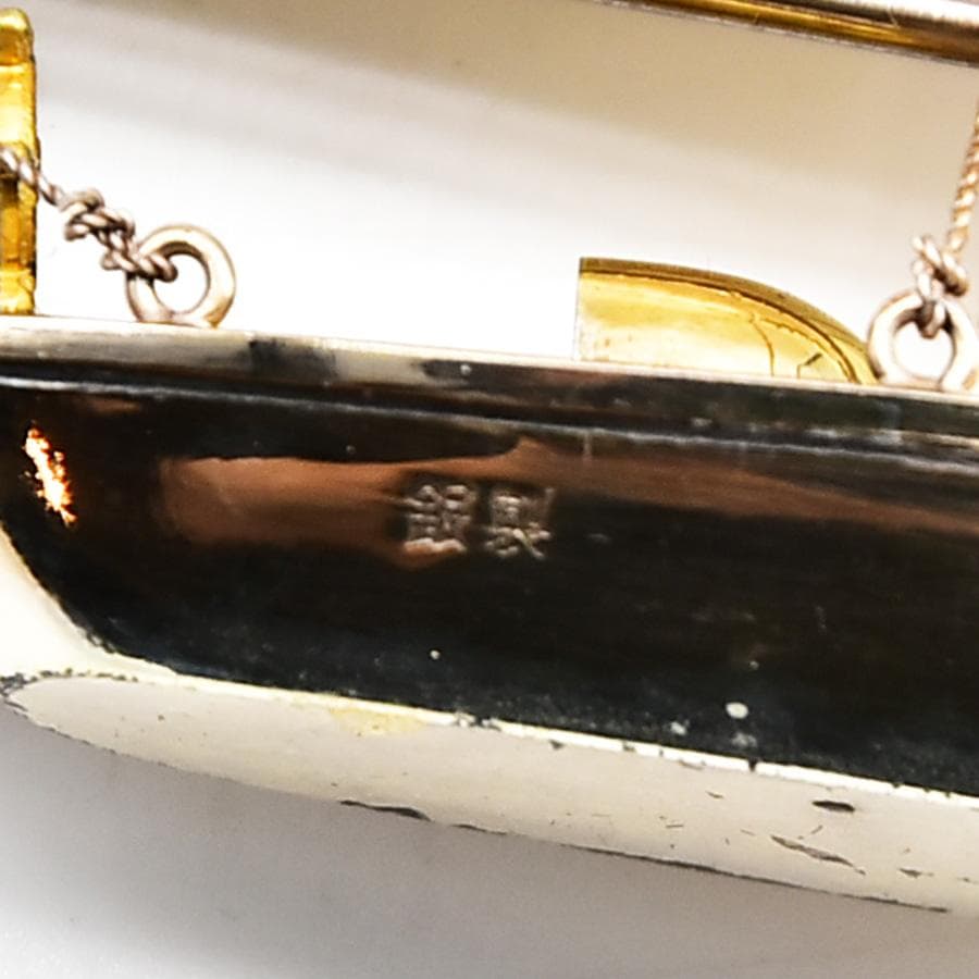 純銀製 屯栄 ヨット 本体重量 54g 刻印 額装 縦14cm横12.5cm