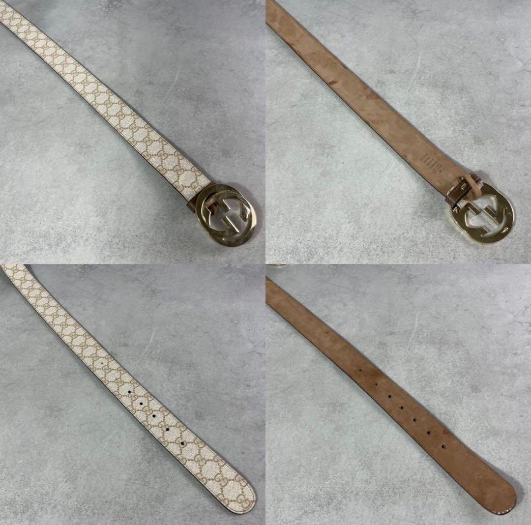 GUCCI ベルト GGスプリーム インターロッキング デカロゴ