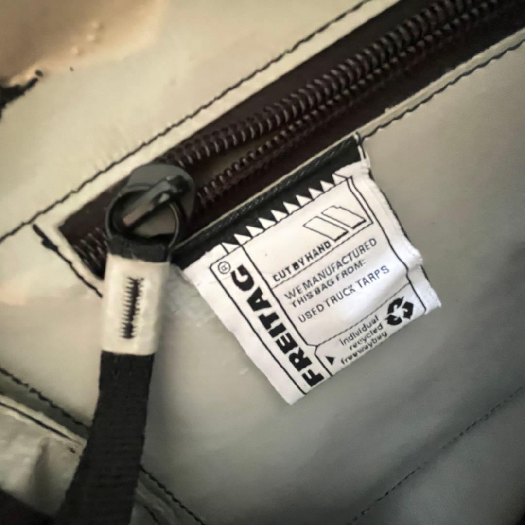 FREITAG トートバッグ 青 Mロゴ ポーチ付き