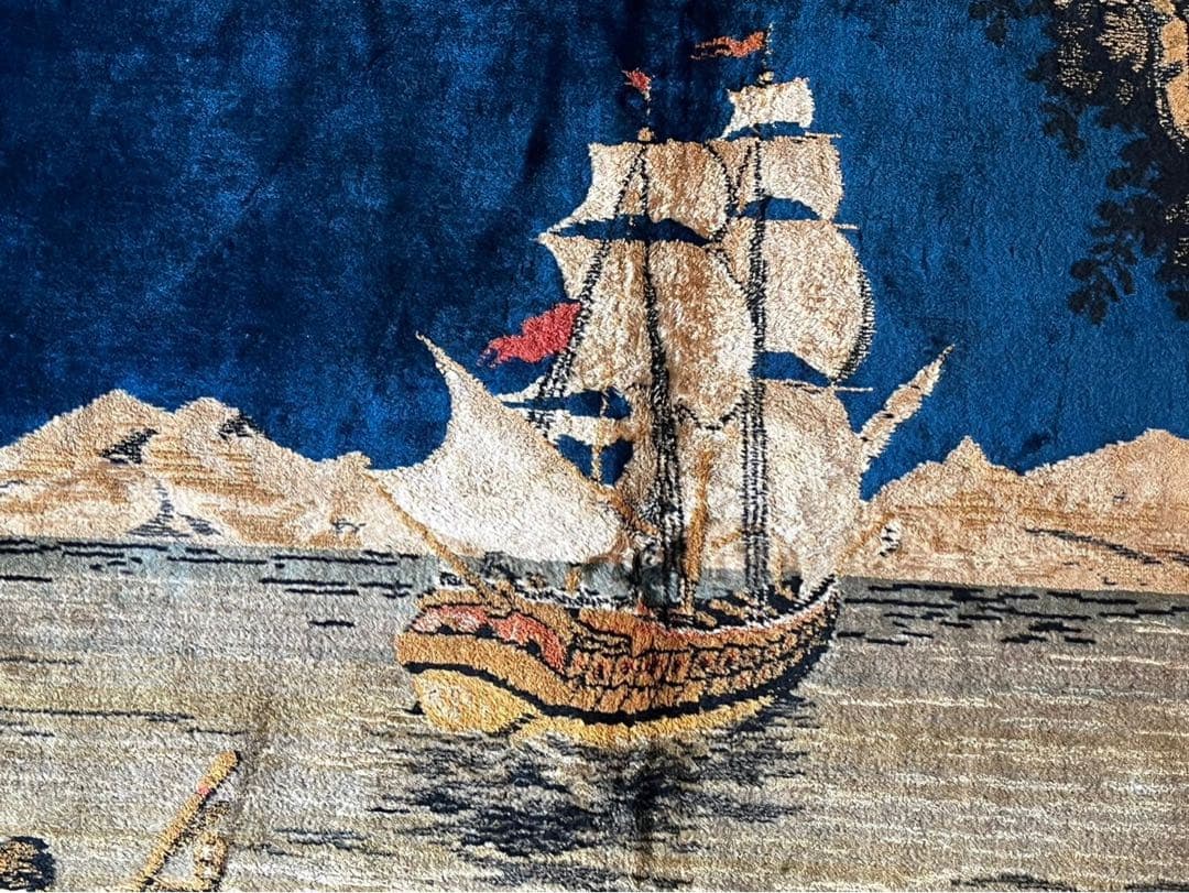 タペストリー 絨毯 ラグ 船 マット インテリア