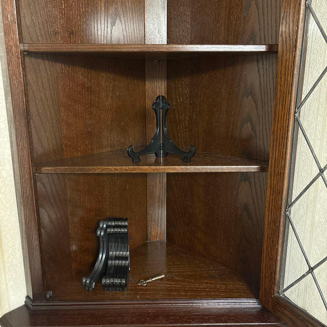 英国製ジェイシーファニチャー製アンティーク家具飾り棚コーナーキャビネット良品！