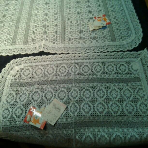 椅子背当レ―スカバ―（W)長椅子1枚、1人用1枚の2枚組