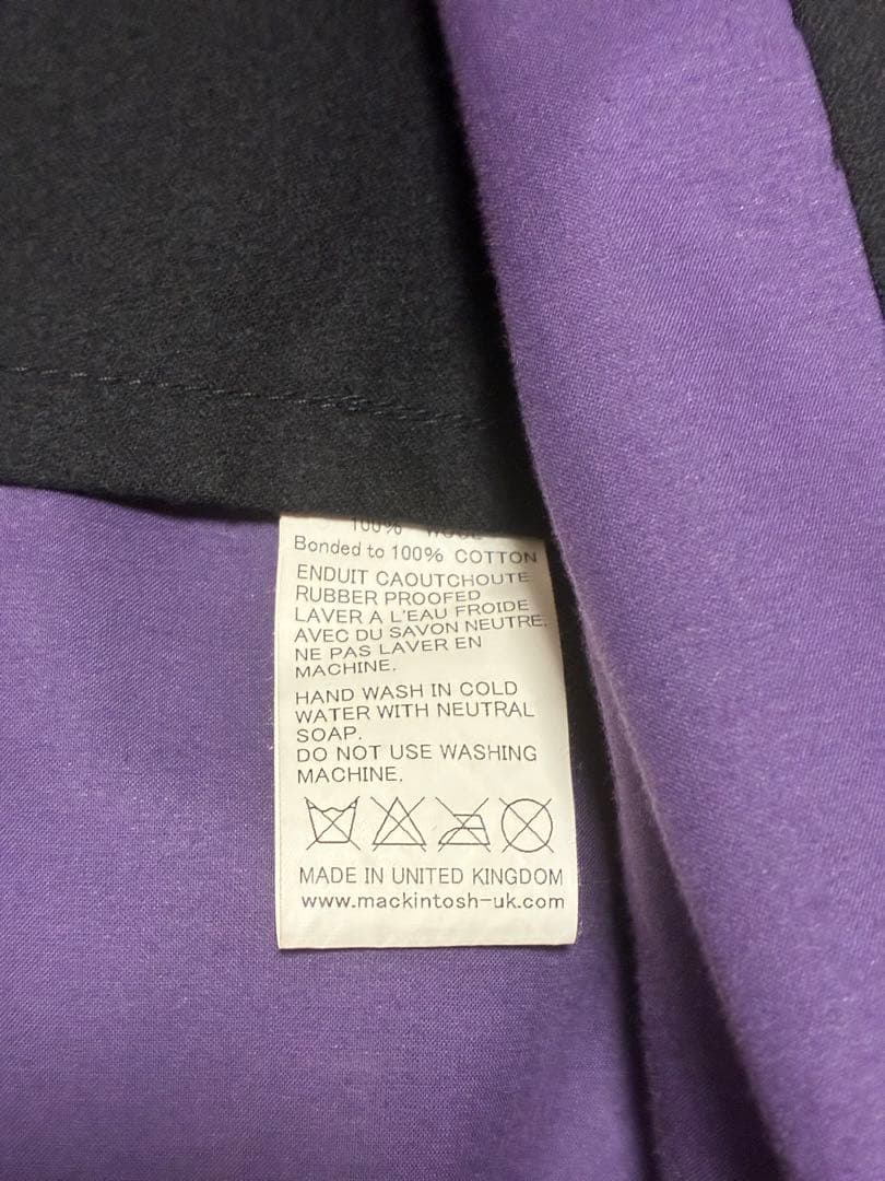 m*w様 MACKINTOSH 黒 ステンカラーコート フード付　黒 36 コル