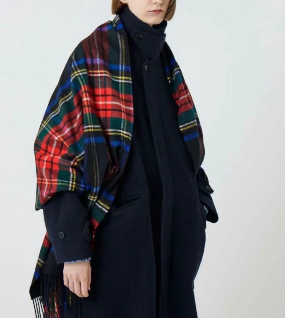 美品 Johnstons カシミア100％ 大判ストール ブラックスチュアート