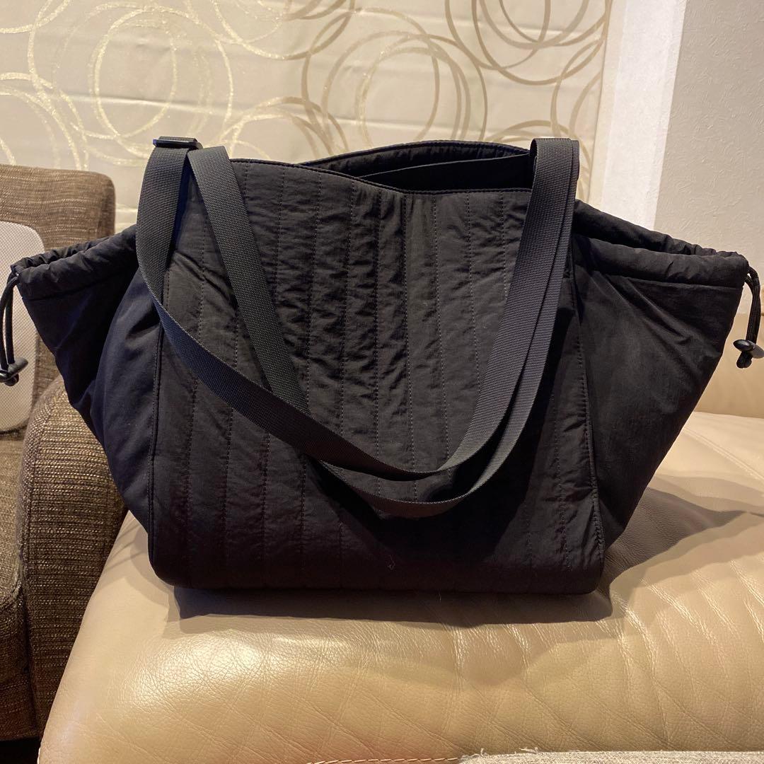 SOLPRESAキルティングトートマザーズバッグ ブラックMサイズ