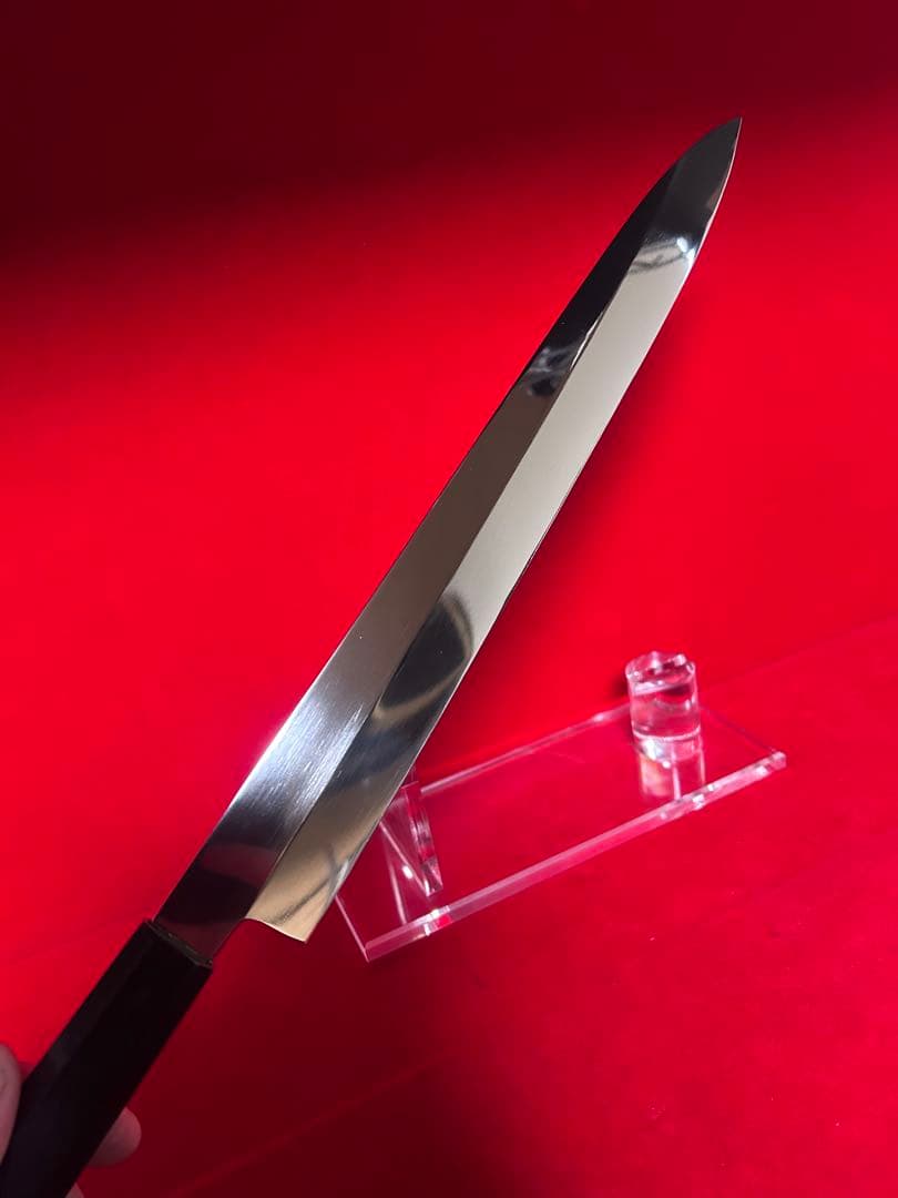 包丁　柳刃　尺　鏡面＋裏磨　切味抜群　箱付　未使用品