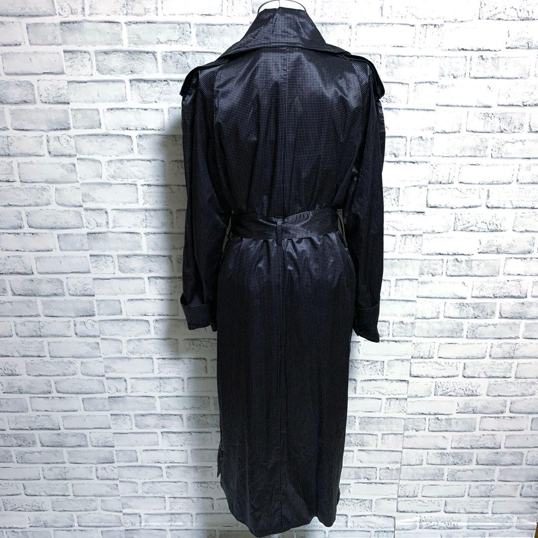 【JEAN-LOUIS SCHERRER】シルク　ドット柄　ロングコート