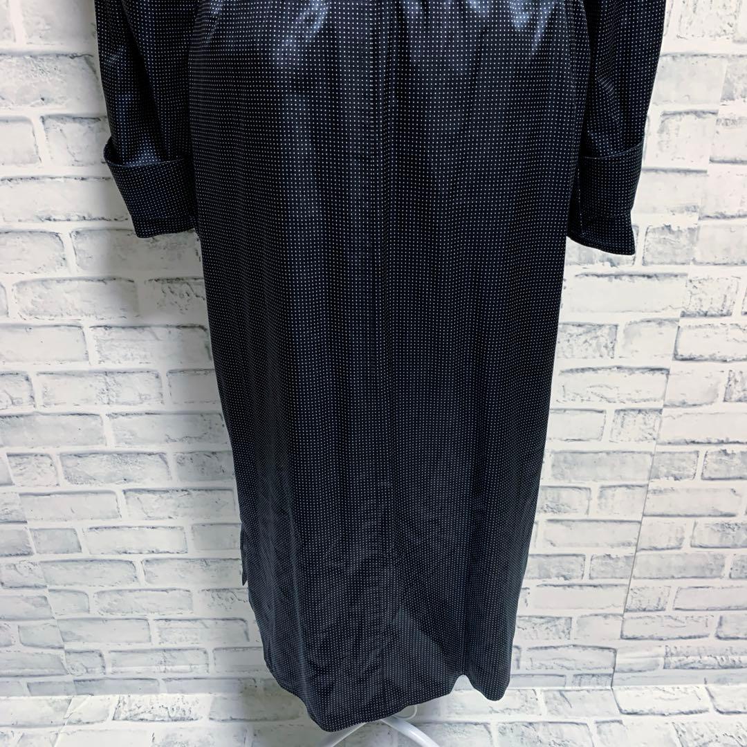 【JEAN-LOUIS SCHERRER】シルク　ドット柄　ロングコート