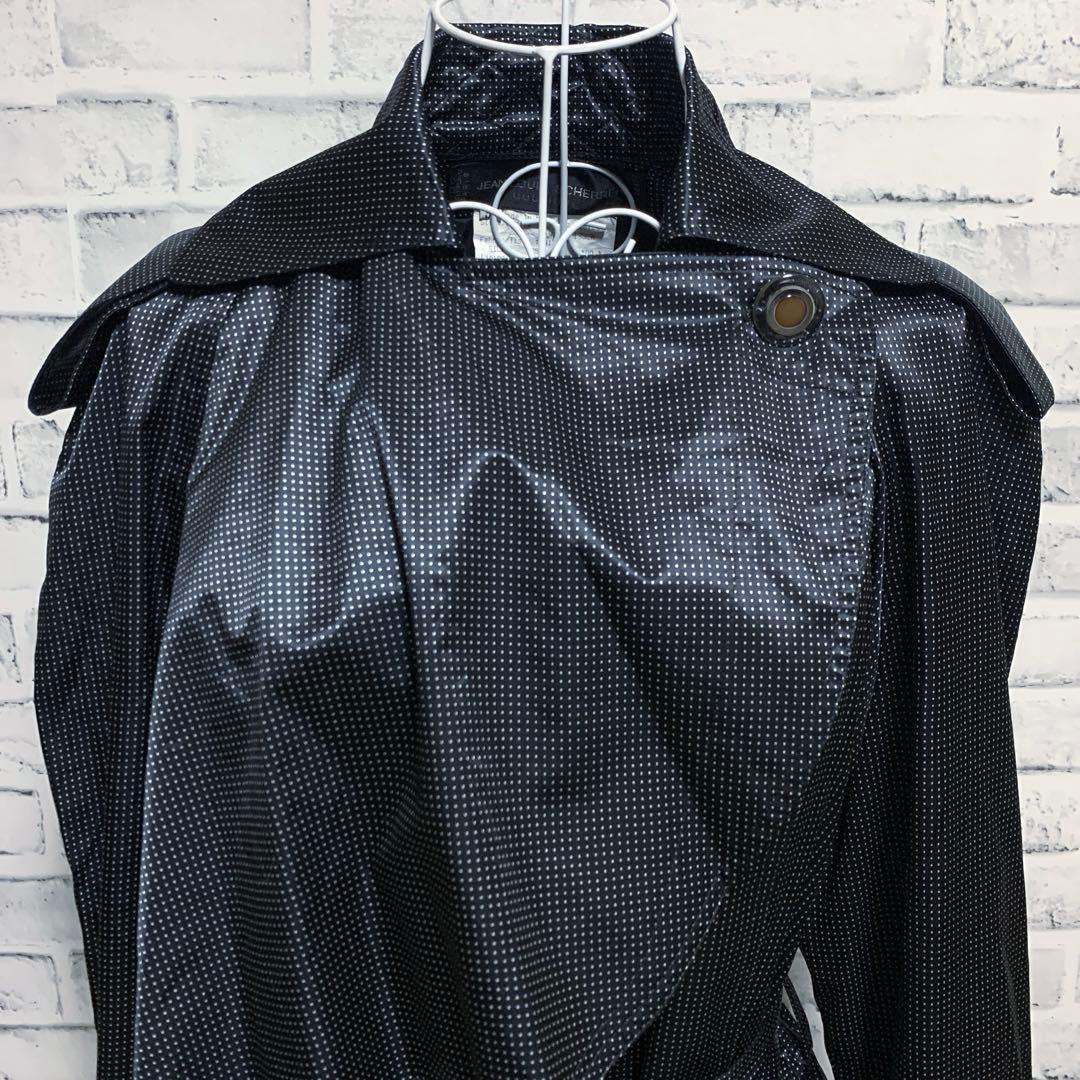 【JEAN-LOUIS SCHERRER】シルク　ドット柄　ロングコート