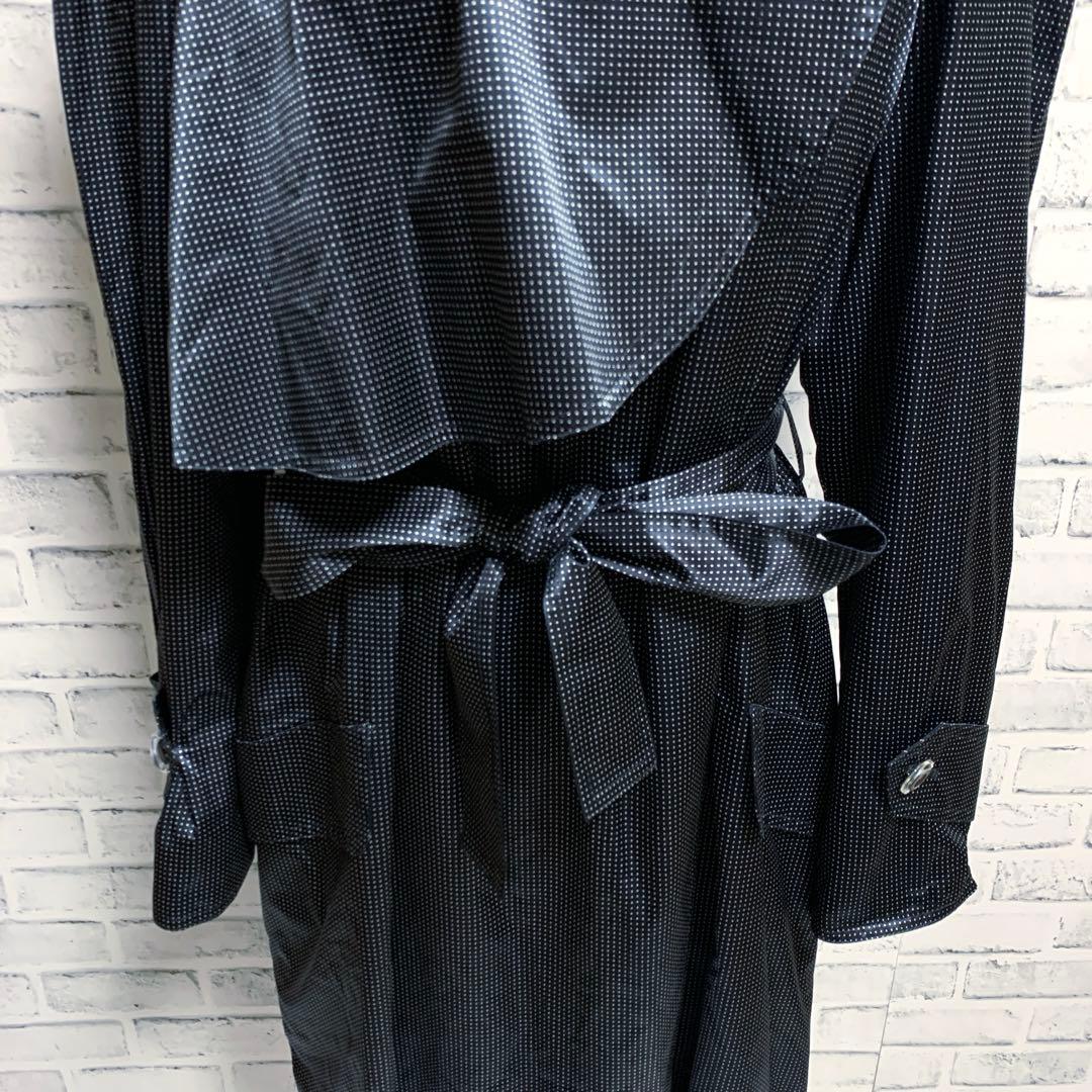 【JEAN-LOUIS SCHERRER】シルク　ドット柄　ロングコート