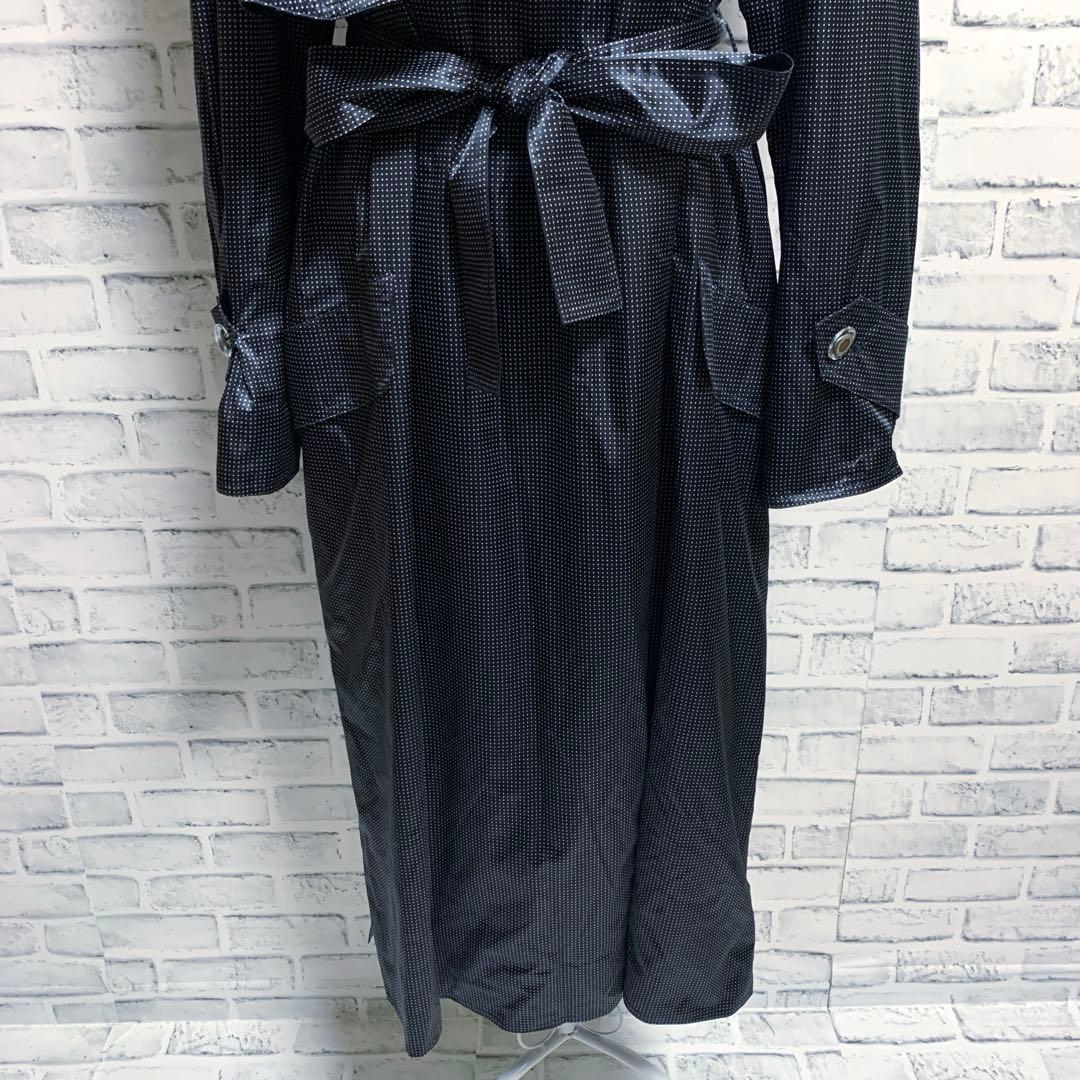 【JEAN-LOUIS SCHERRER】シルク　ドット柄　ロングコート