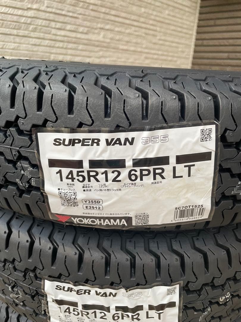 新品 YOKOHAMA SUPER VAN 355 145R12 6PR