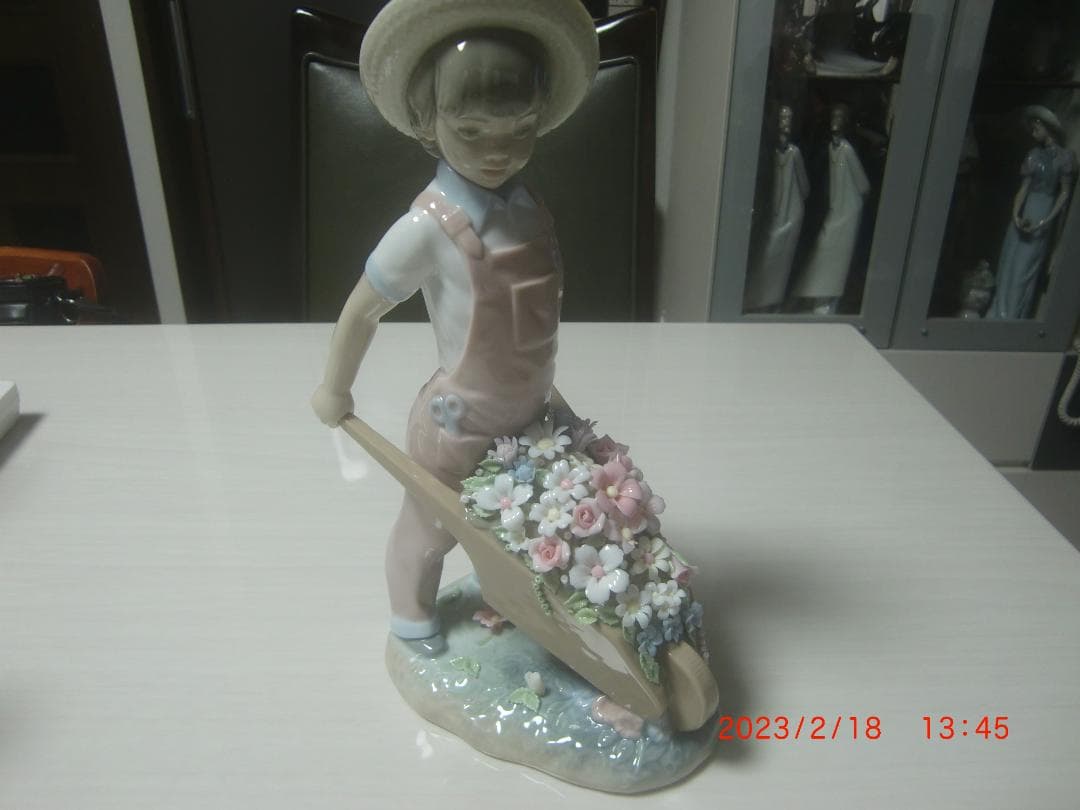 LLADRO　リヤドロ　【花車】値下　陶器　置物　インテリア　リアドロ L208