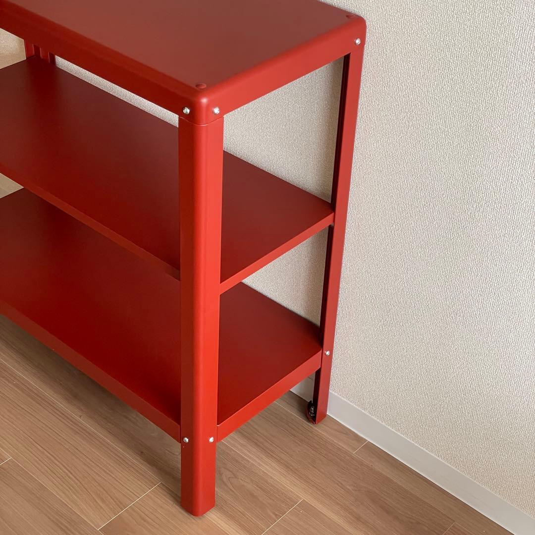 IKEA廃盤カラー:レッド　KOLBJÖRN（コールビョーン）3段ラック